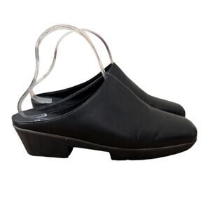 HOPP Studios Flexx Mule Platform Slip On shoes Black Size 9 Clogs